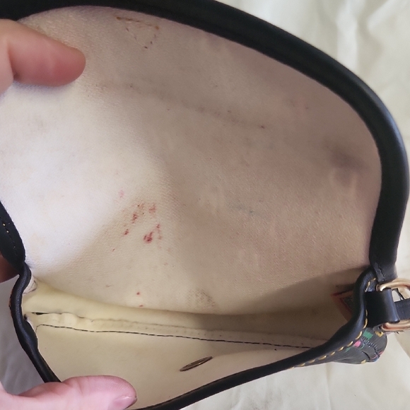 Dooney & Bourke Black Clutch with Leather Trim Vintage - Picture 4 of 7